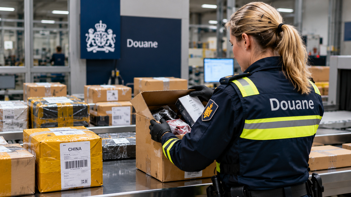 Douanemedewerker controleer internationale pakketten